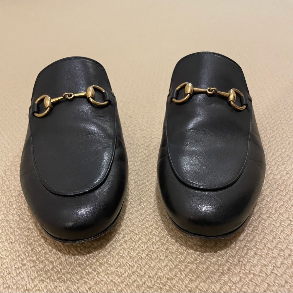 GUCCI Princetown Leather Mules